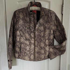 RADLEY Chic Snakeskin Print Bomber Jacket